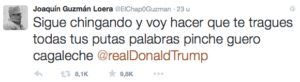 Tweet 'El Chapo' Donald Trump