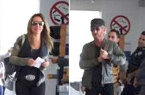 Sean Penn & Kate del Castillo arriveren op vliegveld © El Universal