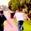 video arrestatie, grappig video aanhouding, vluchtpoging politie video