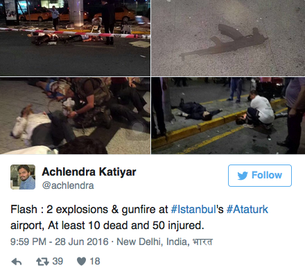 aanslag vliegveld istanbul, ataturk aanslag turkije, terroristische aanslag istanbul