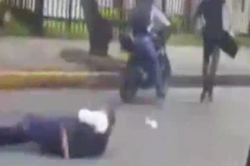 overval bank video, schietpartij overval bank, bogota colombia bankoverval