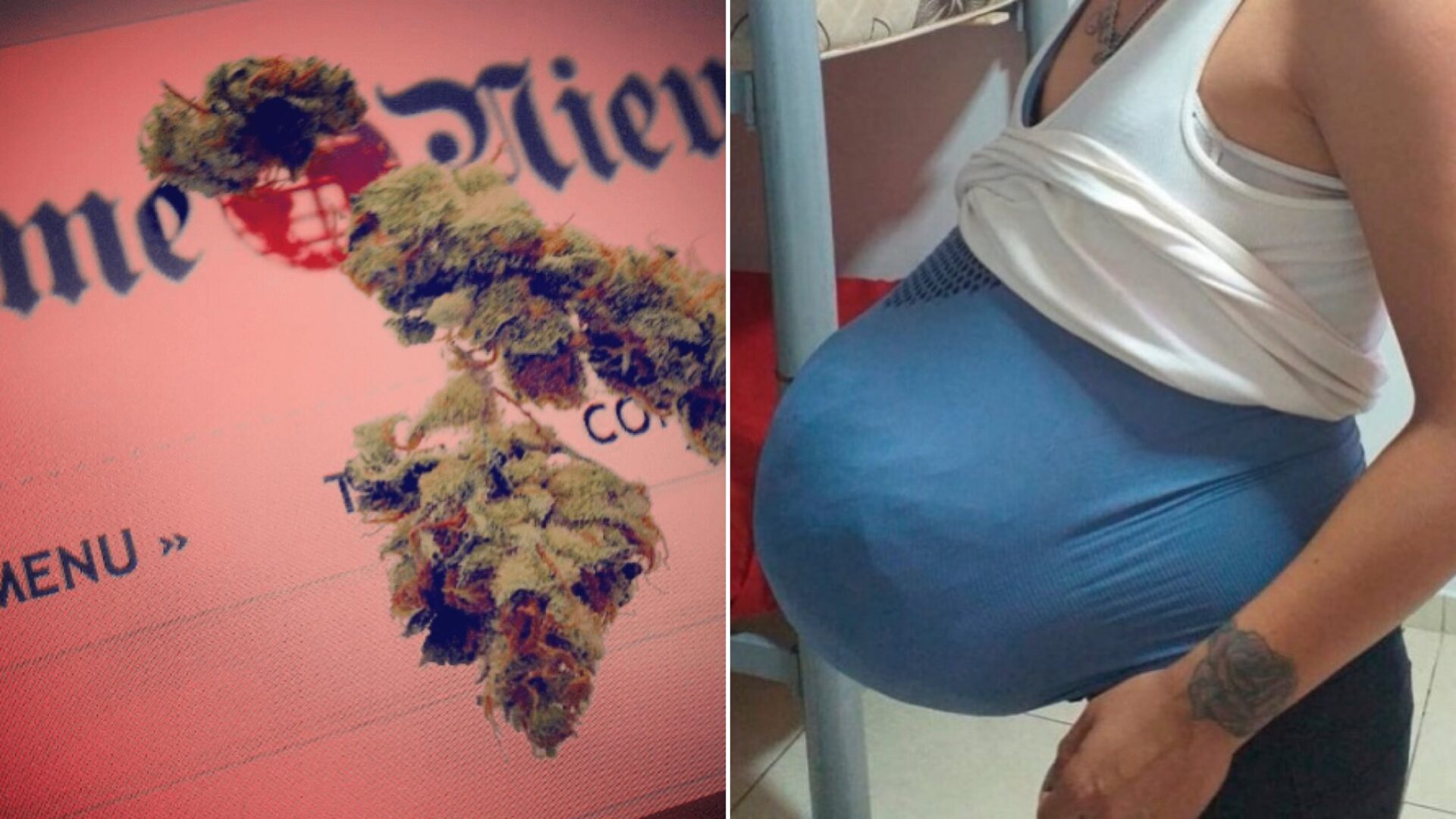 'Hoogzwangere' vrouw met gigantische buik blijkt drugssmokkelaar met pakketten wiet