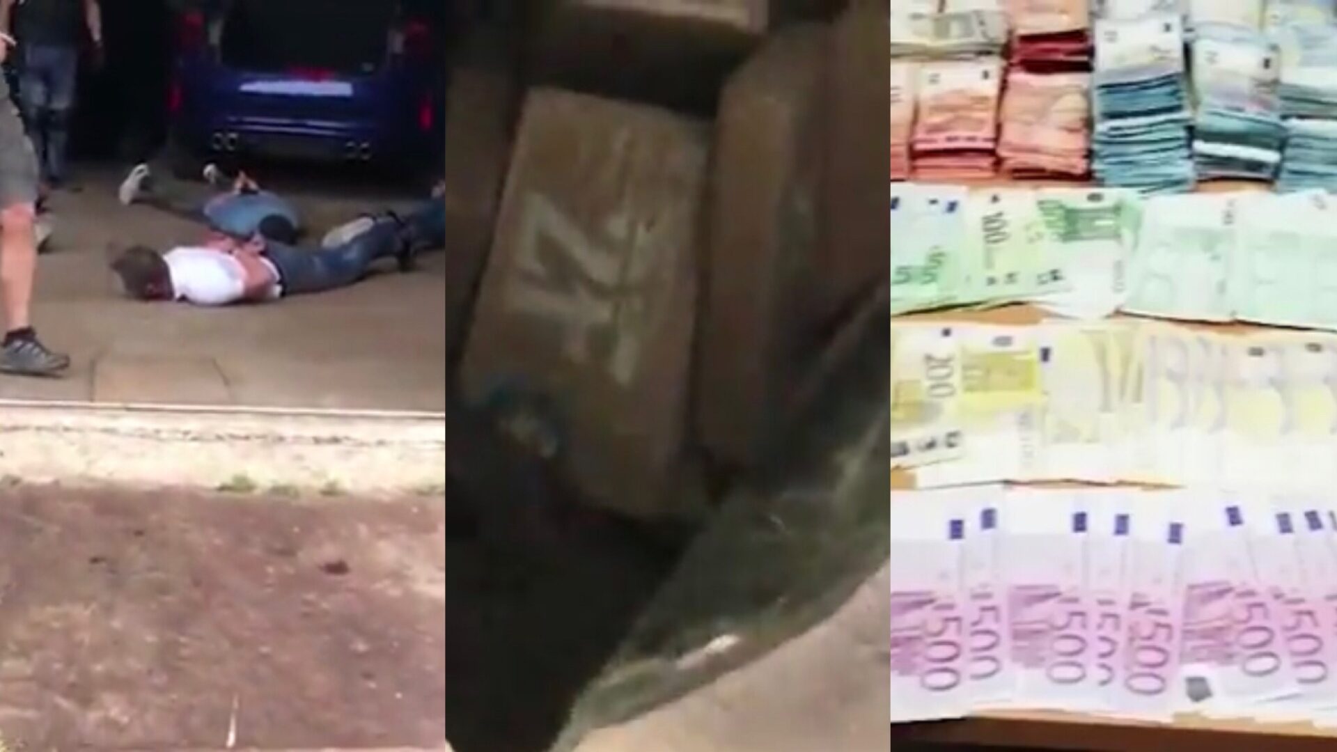 VIDEO: 1300 kilo blokken cocaïne en half miljoen cash gepakt bij invallen drugsbende